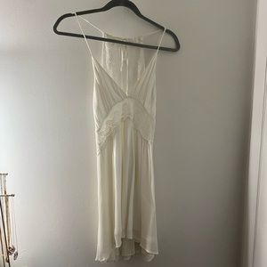 White Open Back Swing Dress